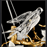 Люстра в виде золотой ветки с цветами и птичками Marvelous Garden варинант исполнения - 10 | Loft Concept в Костроме