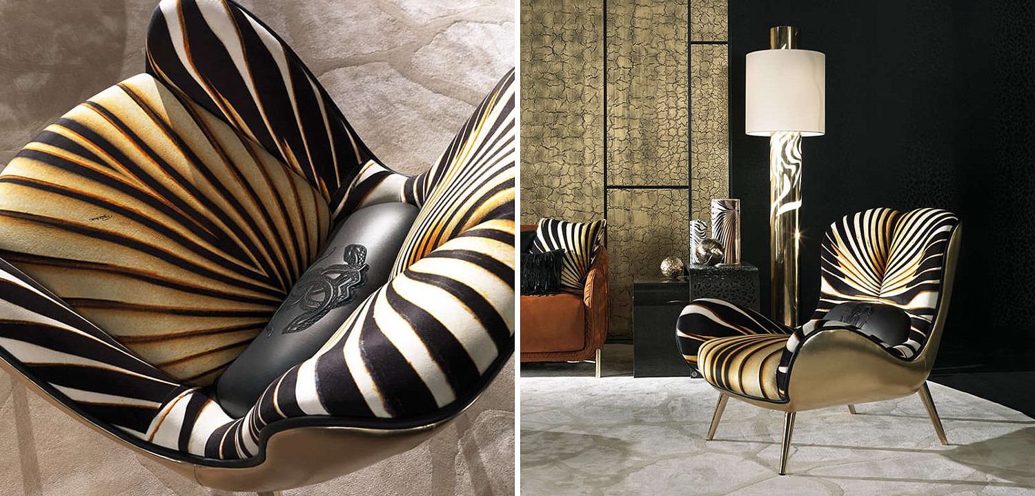 Дизайнерское Кресло Tifnit Armchairs стиль Roberto Cavalli I Дизайнерское Кресло Tifnit Armchairs стиль Roberto Cavalli I - Loft-Concept в Костроме