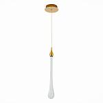 Подвесной светильник с плафоном в форме капли на золотистом каркасе Raindrop варинант исполнения - 3 | Loft Concept в Костроме