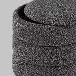 Пуф Three Gray в ткани букле серого цвета варинант исполнения - 5 | Loft Concept в Костроме