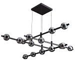 Люстра подвесная черная в сочетании с серыми стеклянными плафонами Embodiment варинант исполнения - 1 | Loft Concept в Костроме