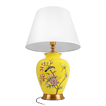 Настольная лампа желтая с изображением птиц Slip Away варинант исполнения - 9 | Loft Concept в Костроме