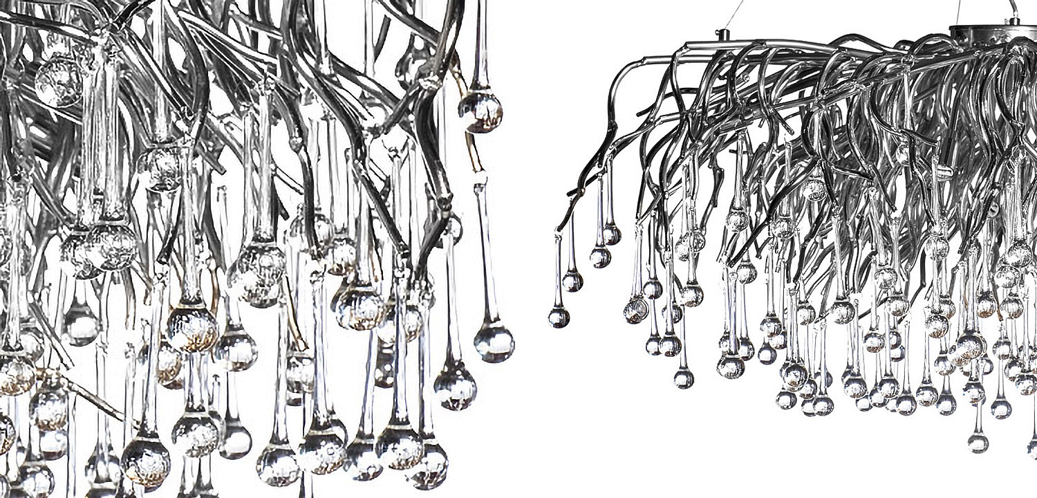 Люстра Droplet Chrome Chandelier 120 Люстра Droplet Chrome Chandelier 120 - Loft-Concept в Костроме