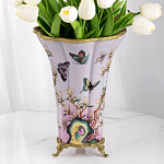 Декоративная ваза из фарфора с бронзовыми вставками Eden Garden варинант исполнения - 7 | Loft Concept в Костроме