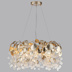 Люстра с декоративными подвесками из прозрачного стекла в форме монеток FAIRYTREE Light варинант исполнения - 8 | Loft Concept в Костроме