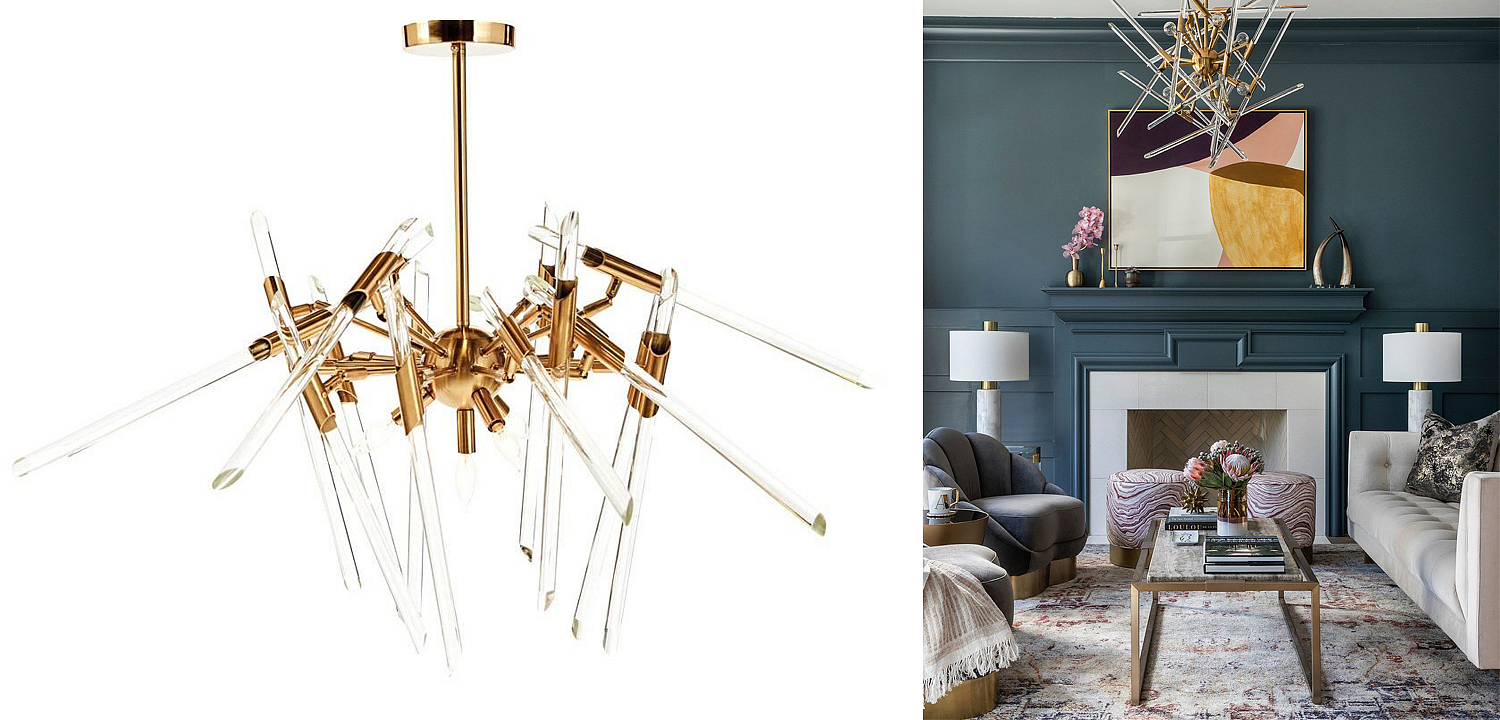 Люстра Ice Rods Chandelier brass Люстра Ice Rods Chandelier brass - Loft-Concept в Костроме