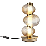 Настольная лампа с 3-мя рифлеными стеклянными шарами Marcelh Light варинант исполнения - 2 | Loft Concept в Костроме