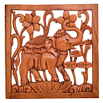 Панно из дерева слов и цветы Panel With Animals варинант исполнения - 1 | Loft Concept в Костроме