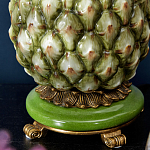 Настольная лампа с каркасом и декором в виде ананаса из фарфора и бронзы Pineapple Lamp варинант исполнения - 3 | Loft Concept в Костроме