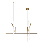 Люстра с 8-ю пересекающимися цилиндрическими плафонами на тонких тросах Trumpet tube варинант исполнения - 4 | Loft Concept в Костроме