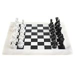 Шахматы классические с белой доской из натурального камня Мрамор Decorative Thematic Chess варинант исполнения - 1 | Loft Concept в Костроме
