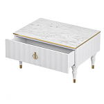 Стол журнальный белый с ящиком Expanses of Beauty варинант исполнения - 2 | Loft Concept в Костроме