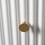 Тумбочка белая круглая с мраморной столешницей Thoroughbass варинант исполнения - 2 | Loft Concept в Костроме