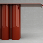 Консоль красная с цилиндрическим основанием Giorgio варинант исполнения - 2 | Loft Concept в Костроме