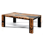Кофейный Стол River in Autumn Elm Resin Coffee Table варинант исполнения - 4 | Loft Concept в Костроме