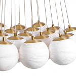 Люстра подвесная круглая с сферическими плафонами из натурального камня Glowing Spheres варинант исполнения - 7 | Loft Concept в Костроме