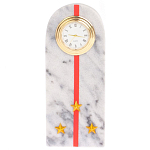 Часы погон МВД подарочные настольные из натурального камня Мрамор Military Clock варинант исполнения - 13 | Loft Concept в Костроме