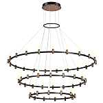 Люстра подвесная с тремя круглыми ярусами и цилиндрическими плафонами Arnaut Light варинант исполнения - 4 | Loft Concept в Костроме