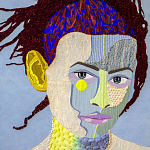 Картина с вышивкой Портрет wall panel People with the yellow ear 2 варинант исполнения - 2 | Loft Concept в Костроме