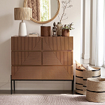 Комод с геометрическим рисунком на ящиках Anders Dark Wood варинант исполнения - 7 | Loft Concept в Костроме