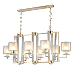 Люстра прямоугольной формы с 8-ю цилиндрическими плафонами из стекла Laurent варинант исполнения - 6 | Loft Concept в Костроме