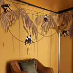 Обои с вышивкой ручной работы Étienne Original colourway on wool sateen варинант исполнения - 3 | Loft Concept в Костроме