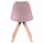 Стул мягкий с высокой спинкой на деревянных ножках Chair Dusty Pink варинант исполнения - 4 | Loft Concept в Костроме