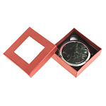 Зеркало карманное двухстороннее круглое из натурального камня Серафинит в подарочной упаковке Silver Stone Mirrors варинант исполнения - 3 | Loft Concept в Костроме