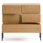 Комод с геометрическим рисунком на ящиках Anders Light Wood варинант исполнения - 3 | Loft Concept в Костроме