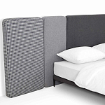 Кровать с большим мягким изголовьем Unity Dark Grey Bed варинант исполнения - 12 | Loft Concept в Костроме