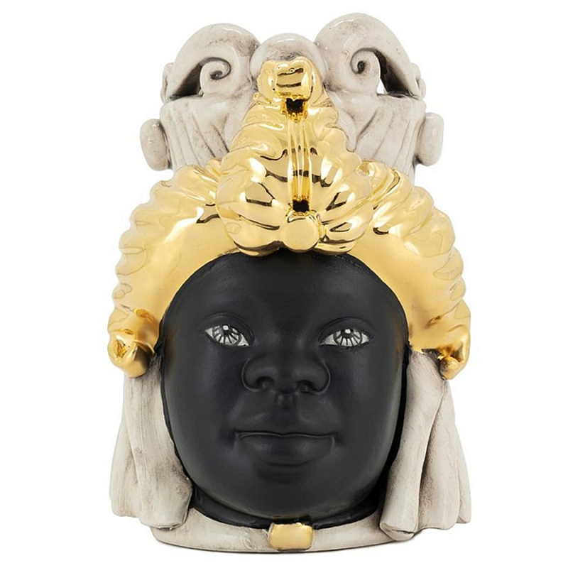 Ваза Vase Moro Lady Small Chic Черный Золотой Бежевый Ваза Vase Moro Lady Small Chic Черный Золотой Бежевый в Костроме | Loft Concept