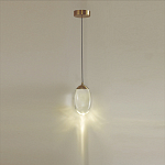 Подвесной светильник с плафоном в форме капли Crystal Transparent Drop варинант исполнения - 4 | Loft Concept в Костроме