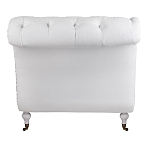 Кушетка белая с мягкой обивкой из велюра Michael Couch варинант исполнения - 3 | Loft Concept в Костроме