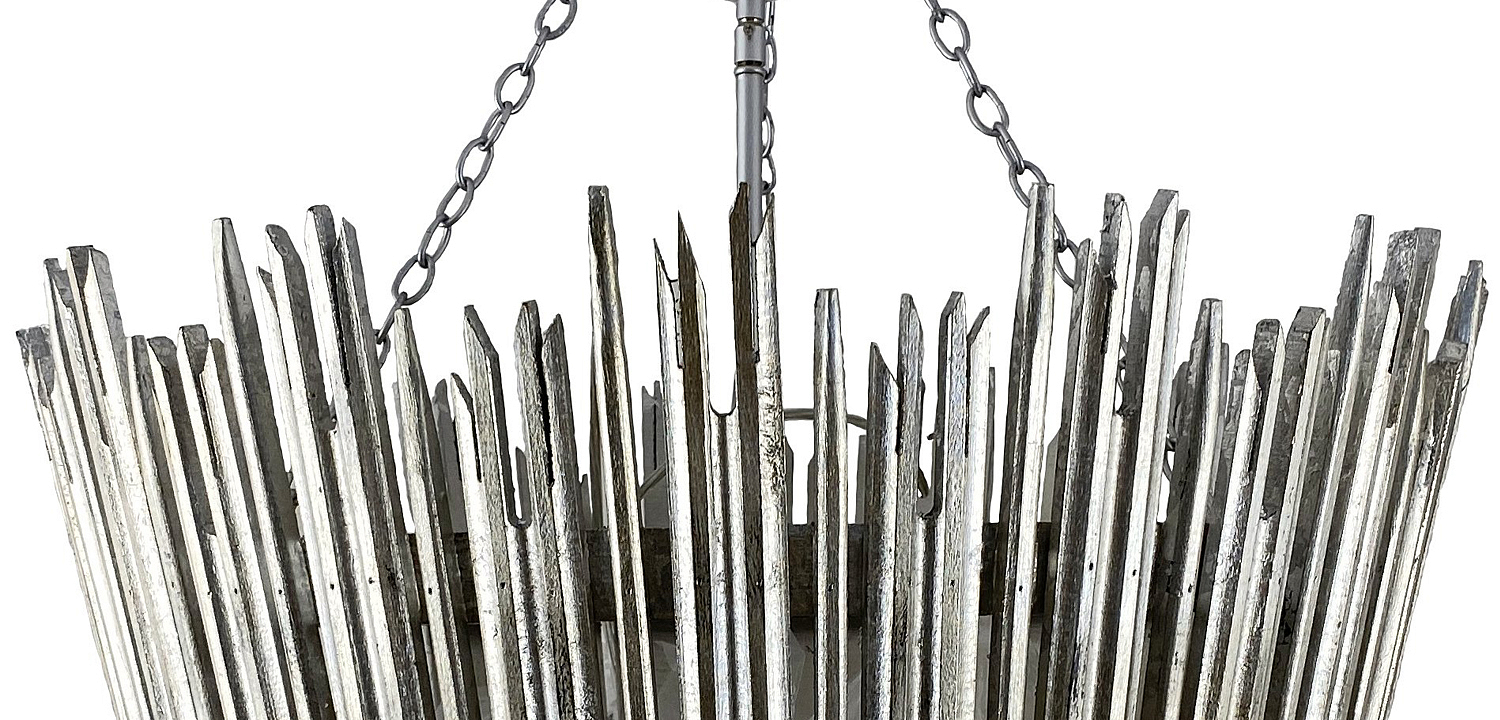Люстра Ragna Silver Wooden Rods Chandelier Люстра Ragna Silver Wooden Rods Chandelier - Loft-Concept в Костроме
