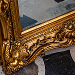 Зеркало настенное золотое с резным орнаментом Classic Ornament Mirror варинант исполнения - 3 | Loft Concept в Костроме