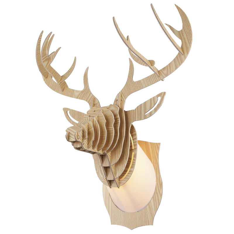 Бра Cardboard Deer Wall Lamp natural Белый Бежевый в Костроме | Loft Concept 