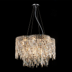 Люстра подвесная с хрустальными подвесками и металлическим основанием цвета Хром Ludivine Lighting варинант исполнения - 4 | Loft Concept в Костроме