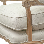 Кресло со спинкой из ротанга Ellie Rattan Armchair beige print flax варинант исполнения - 4 | Loft Concept в Костроме