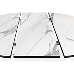 Стол обеденный раздвижной со столешницей белый мрамор Magali варинант исполнения - 7 | Loft Concept в Костроме