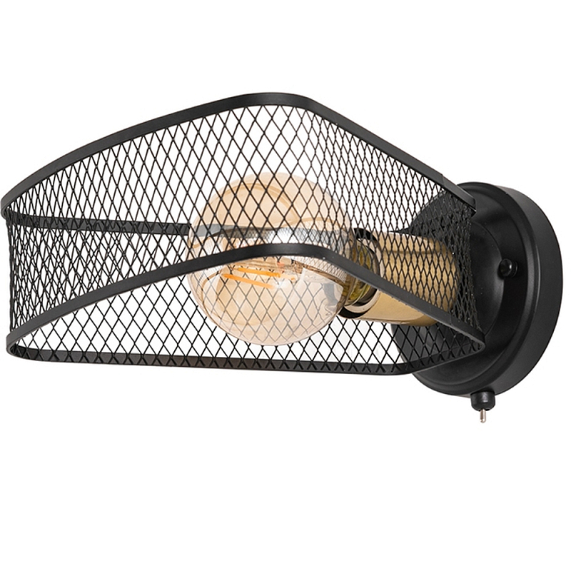 Бра в стиле лофт Lamp Malik Черный Бра в стиле лофт Lamp Malik Черный в Костроме | Loft Concept