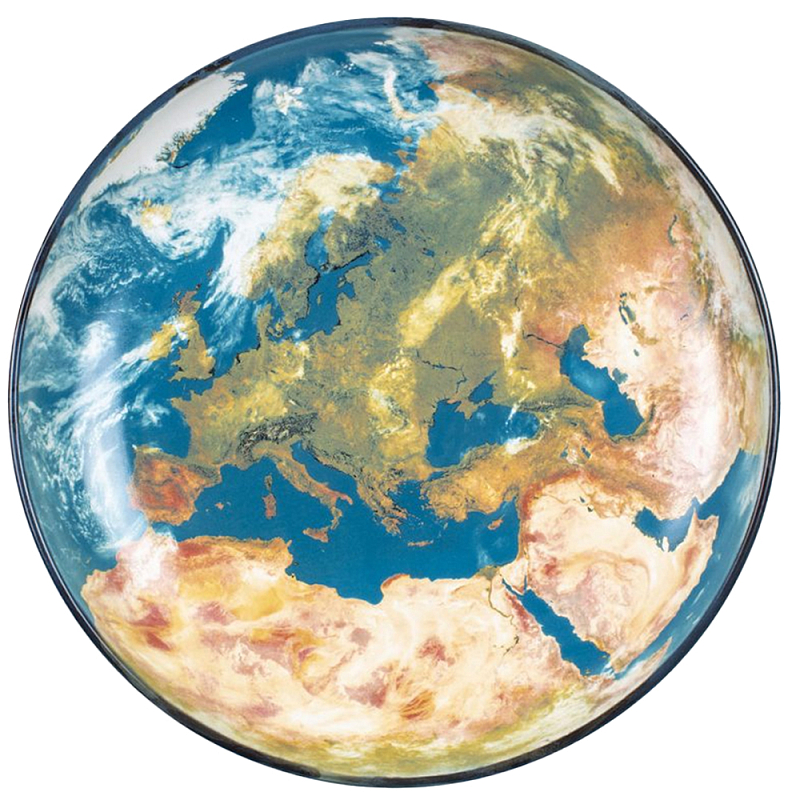 Блюдо Seletti Earth Europe Черный Синий Бежевый Блюдо Seletti Earth Europe Черный Синий Бежевый в Костроме | Loft Concept