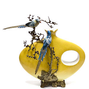 Фарфоровая ваза Yellow Abstraction