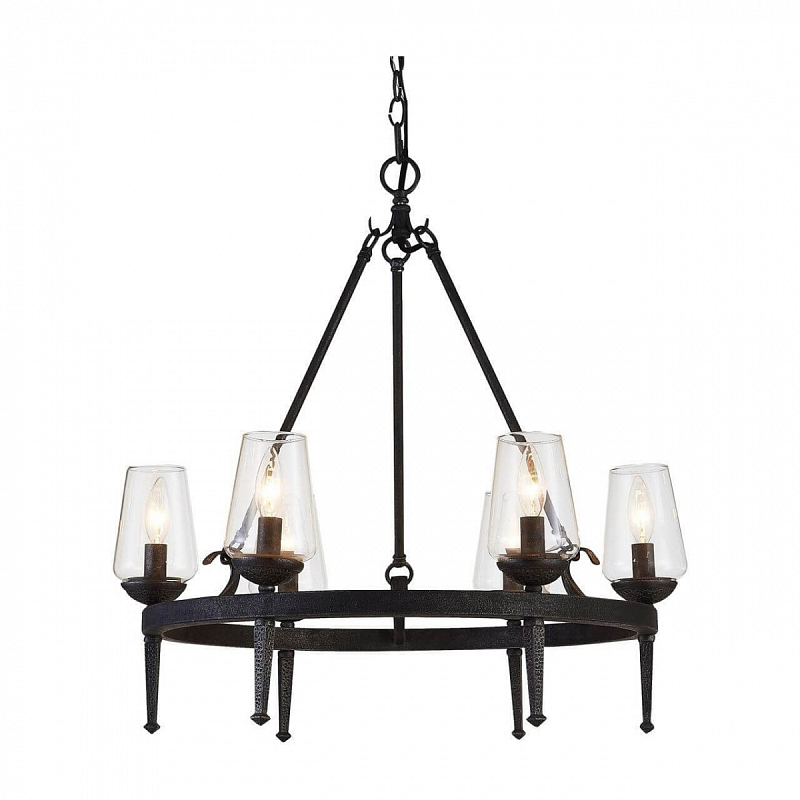 Люстра Badoer Loft Chandelier Черный Прозрачный Люстра Badoer Loft Chandelier Черный Прозрачный в Костроме | Loft Concept