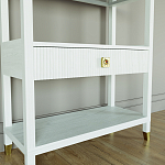 Стеллаж Elsa Dreams White со стеклянными полками и ящиком варинант исполнения - 2 | Loft Concept в Костроме