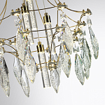 Люстра подвесная из металла с хрустальными подвесками прозрачного цвета Quasar 41 варинант исполнения - 3 | Loft Concept в Костроме