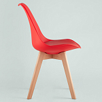 Стул с основой из пластика и мягким сиденьем Arvika Red варинант исполнения - 3 | Loft Concept в Костроме