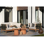 Садовый диван из тикового дерева и веревок Оreon варинант исполнения - 7 | Loft Concept в Костроме