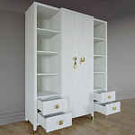 Большой шкаф с витриной Elsa Dreams White варинант исполнения - 2 | Loft Concept в Костроме