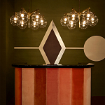 Обои ручная роспись Chez Nina by India Mahdavi Standard colourway on Perfect Green slub silk варинант исполнения - 3 | Loft Concept в Костроме