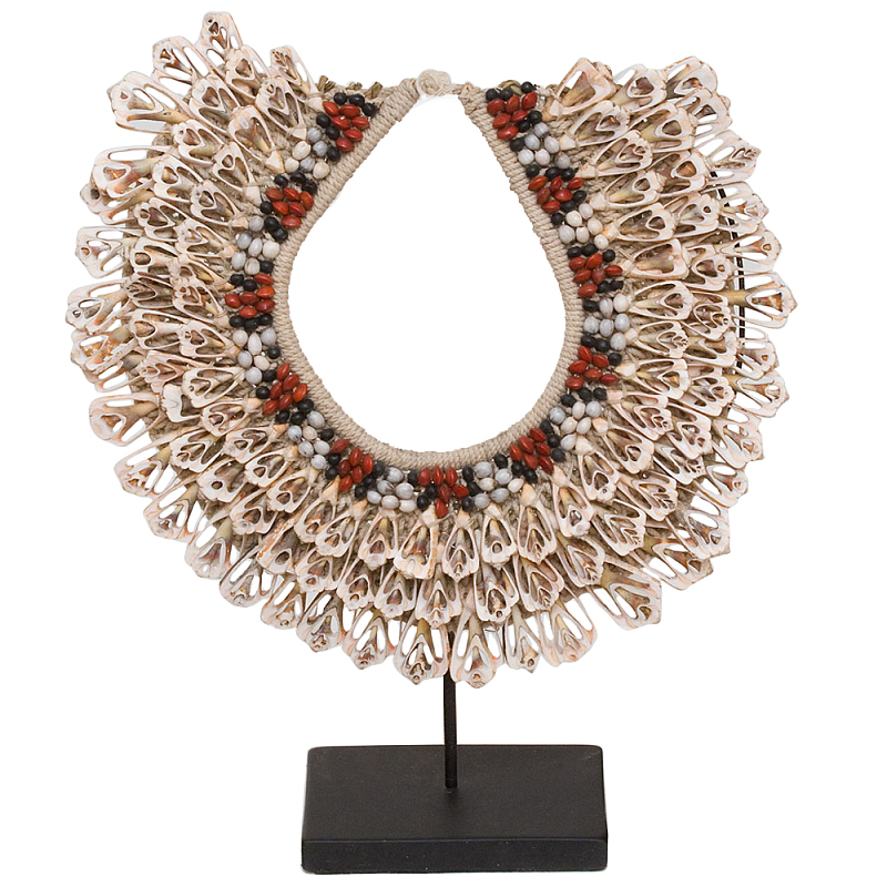 Этническое ожерелье из ракушек на подставке Ethnic Necklace Lacy Shells Beige Бежевый Красный Черный Белый Этническое ожерелье из ракушек на подставке Ethnic Necklace Lacy Shells Beige Бежевый Красный Черный Белый в Костроме | Loft Concept